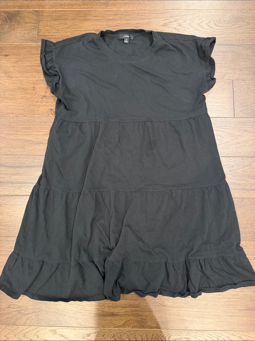 J.Crew Women’s Black Tiered Short Sleeve Mini Dress Size Small - C1-138